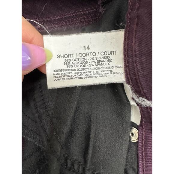 Gloria Vanderbilt Womens Jeans Size 14 Short Purple Denim - Picture 5 of 12